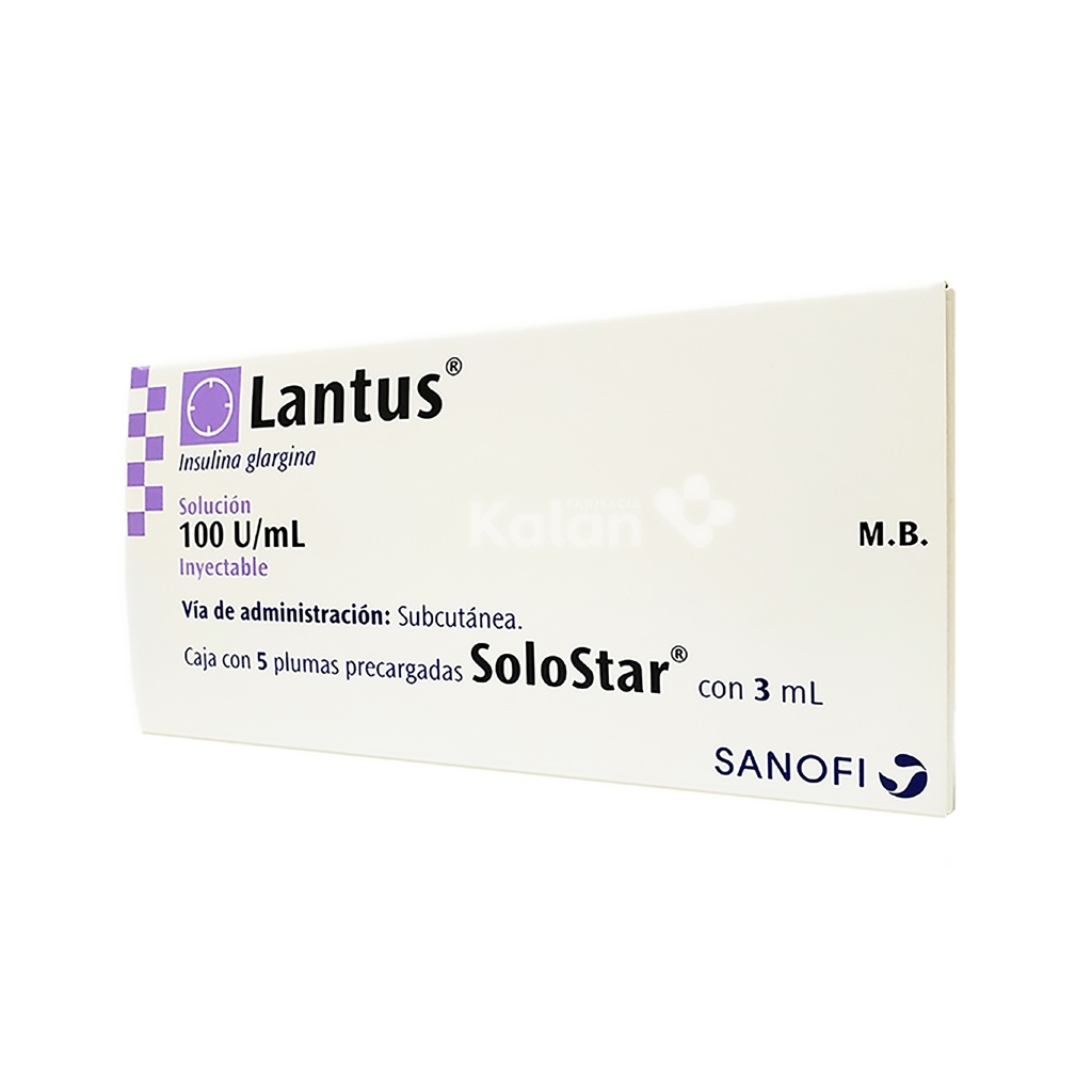 INSULINA LANTUS GLARGINA SOLOSTAR 100 UI/ML SOL INY 3 ML C/5 JERINGA (RF)