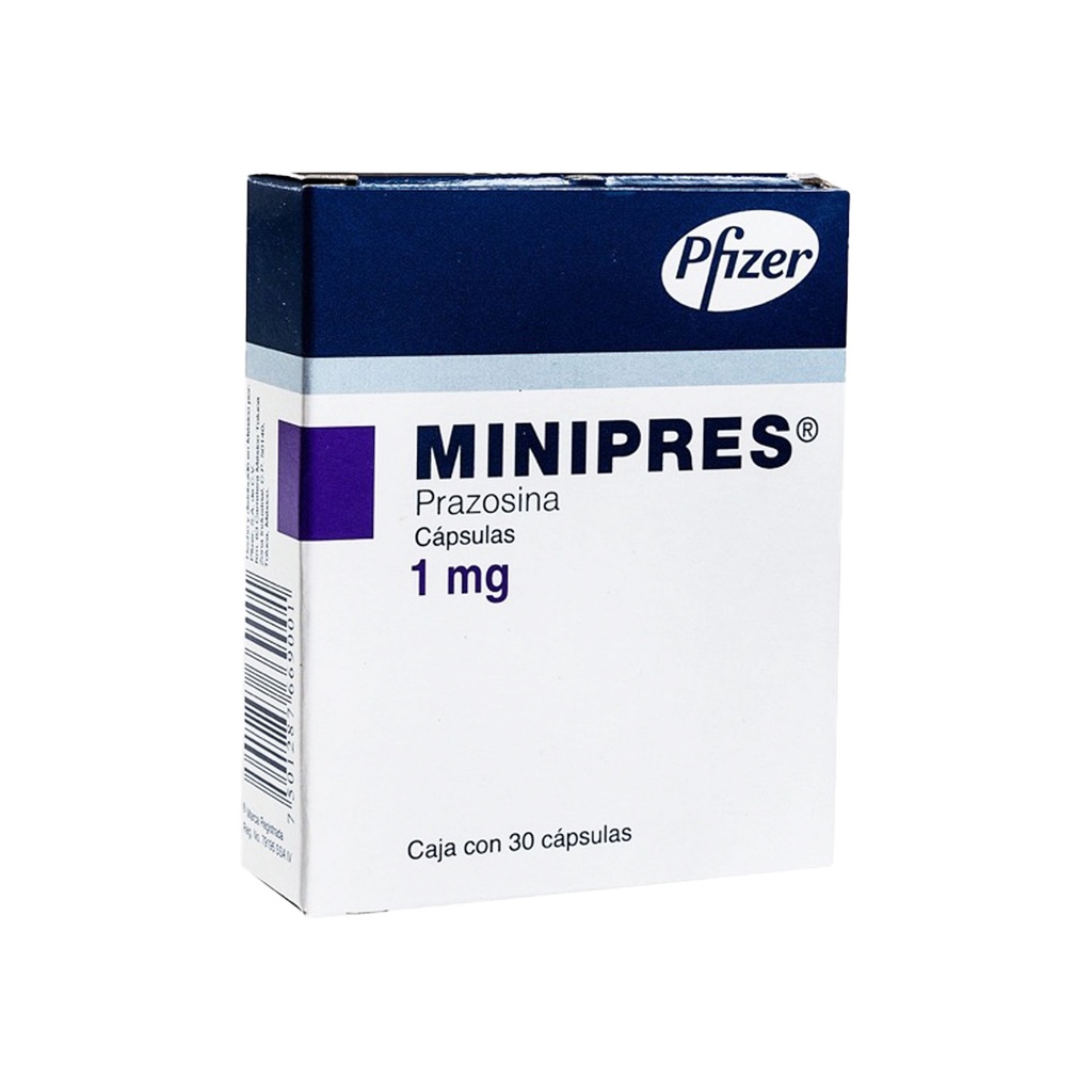 MINIPRES 1 MG C/30 TAB PRAZOSINA LAB PFIZER