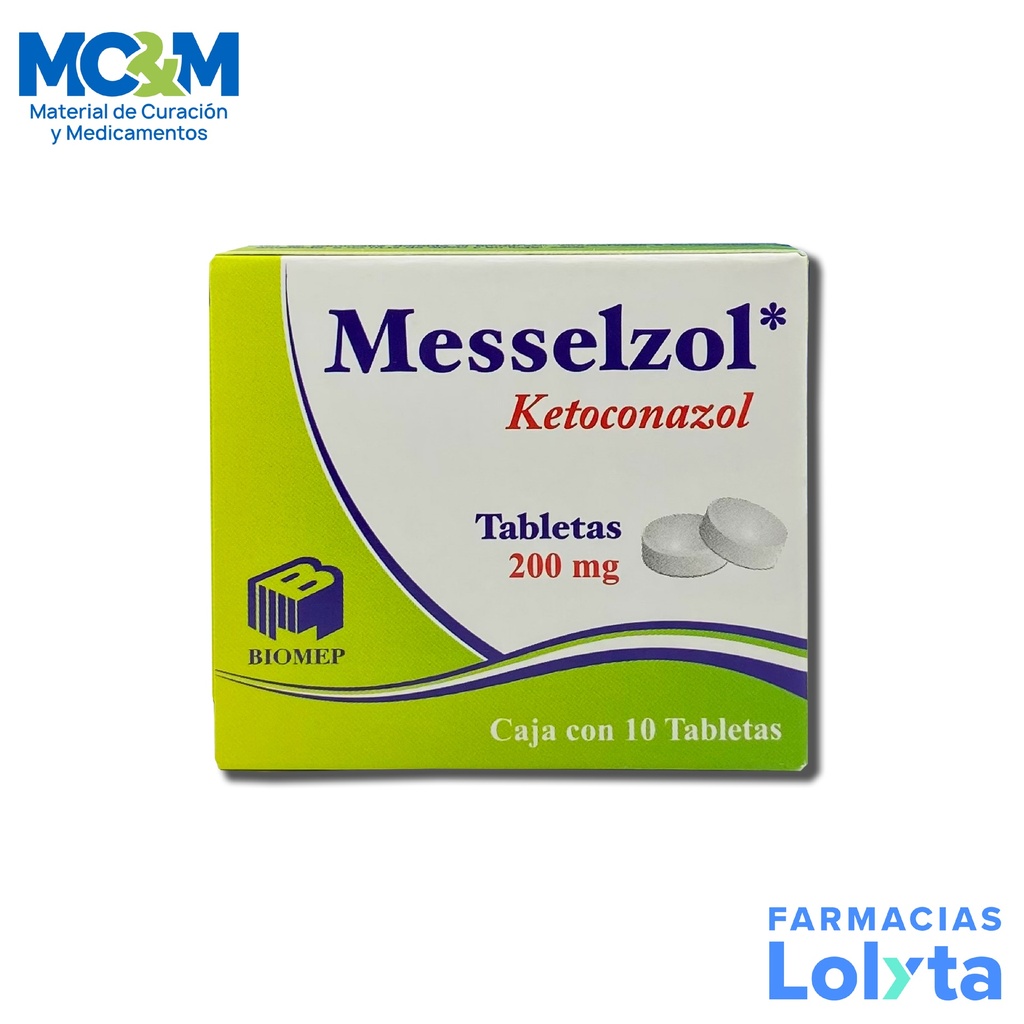KETOCONAZOL 200 MG C/10 TAB MESSELZOL LAB BIOMEP