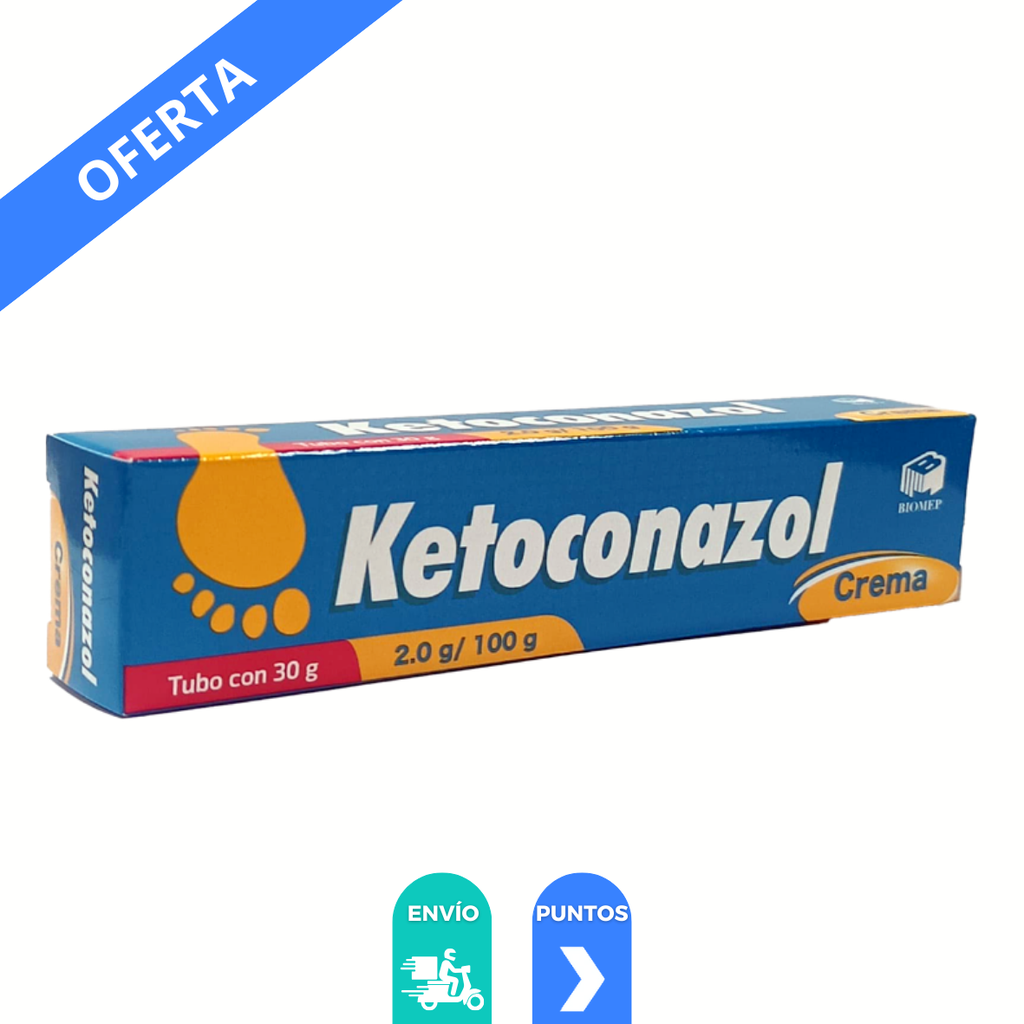 KETOCONAZOL 2% CREMA 2 G/100 G TUBO C/30 G LAB BIOMEP