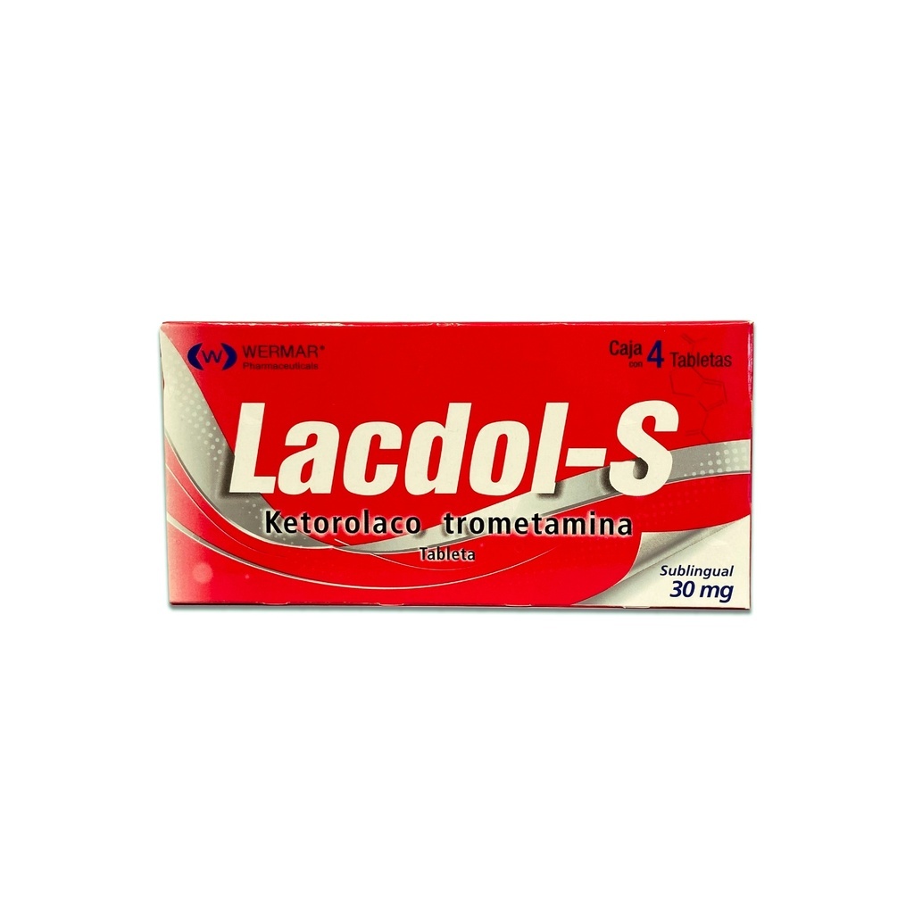 KETOROLACO 30 MG C/4 TAB SUBLINGUAL LACDOL-S LAB WERMAR