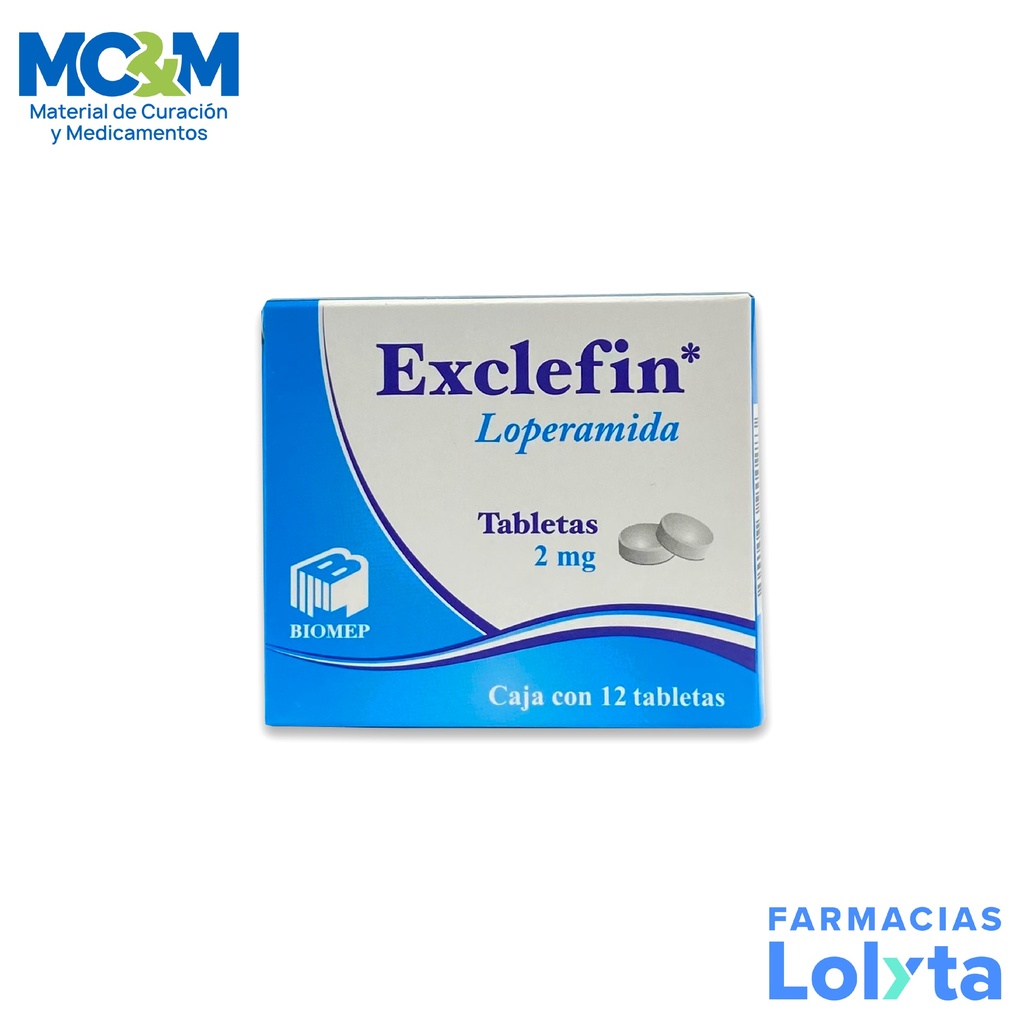 LOPERAMIDA 2MG C/12 TAB EXCLEFIN LAB BIOMEP