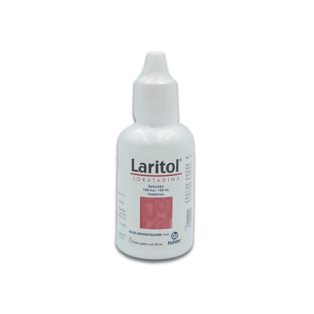 LORATADINA SOL ORAL 100MG/100ML FCO GOTERO C/30ML LARITOL PEDIATRICO LAB MAVER