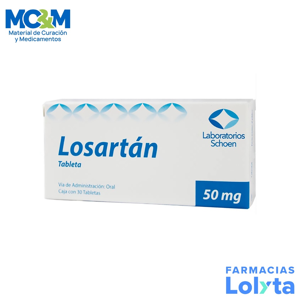 LOSARTAN 50 MG C/30 TAB LAB SCHOEN