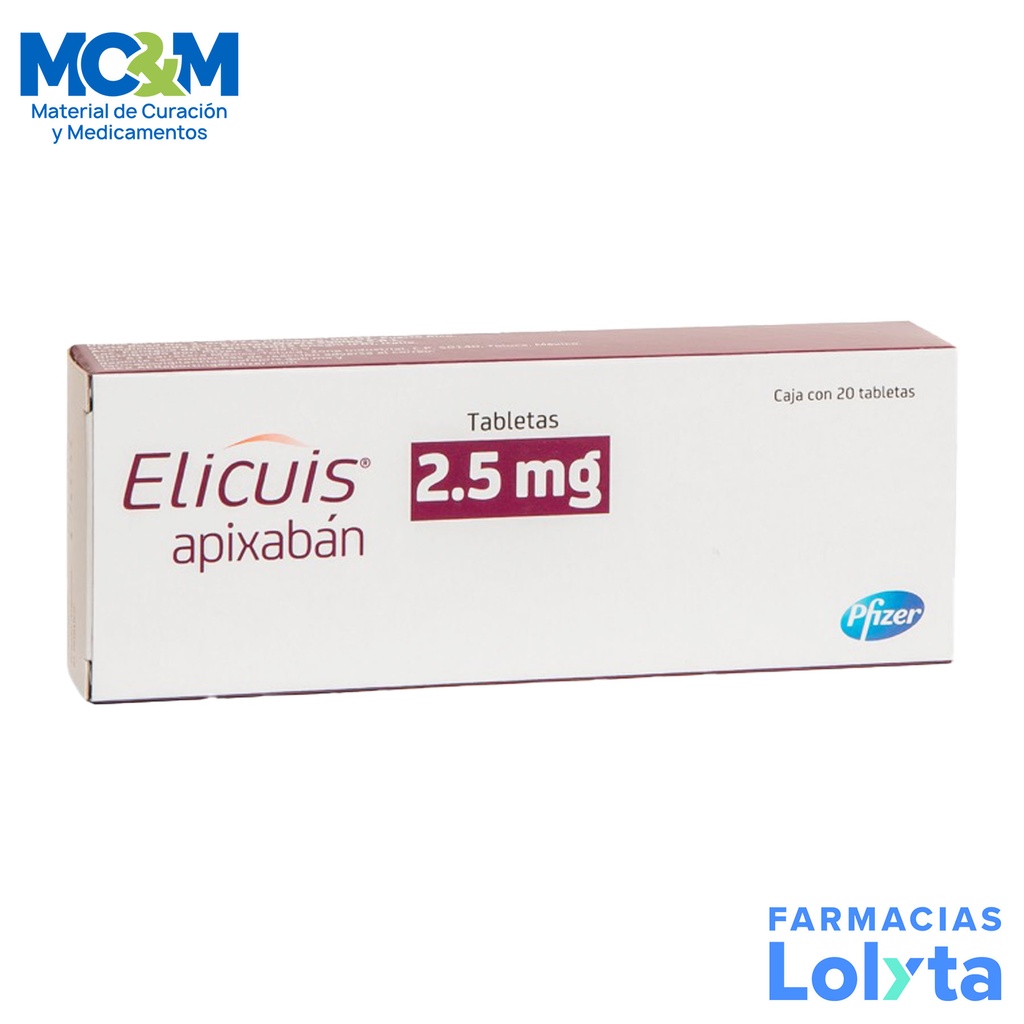 ELICUIS 2.5MG C/20 TAB APIXABAN LAB PFIZER
