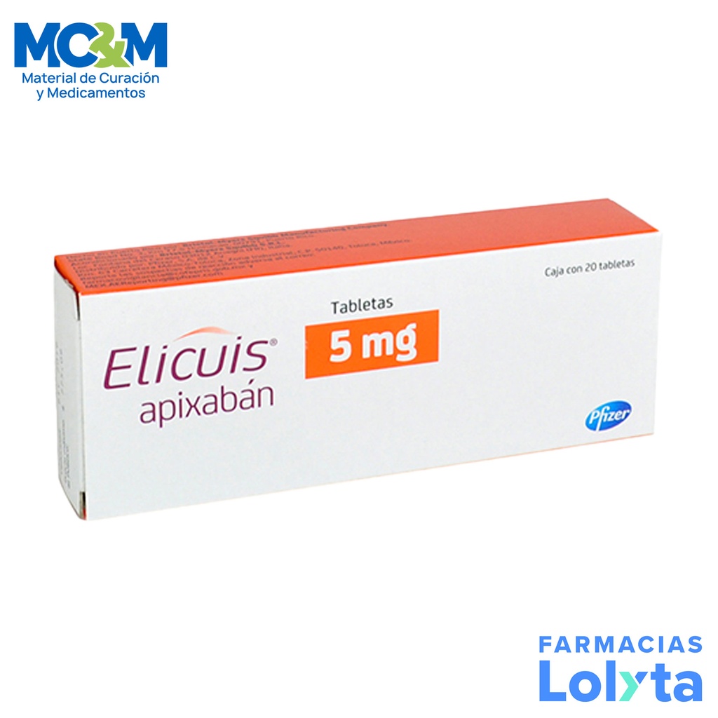 ELICUIS 5MG C/20 TAB APIXABAN LAB PFIZER