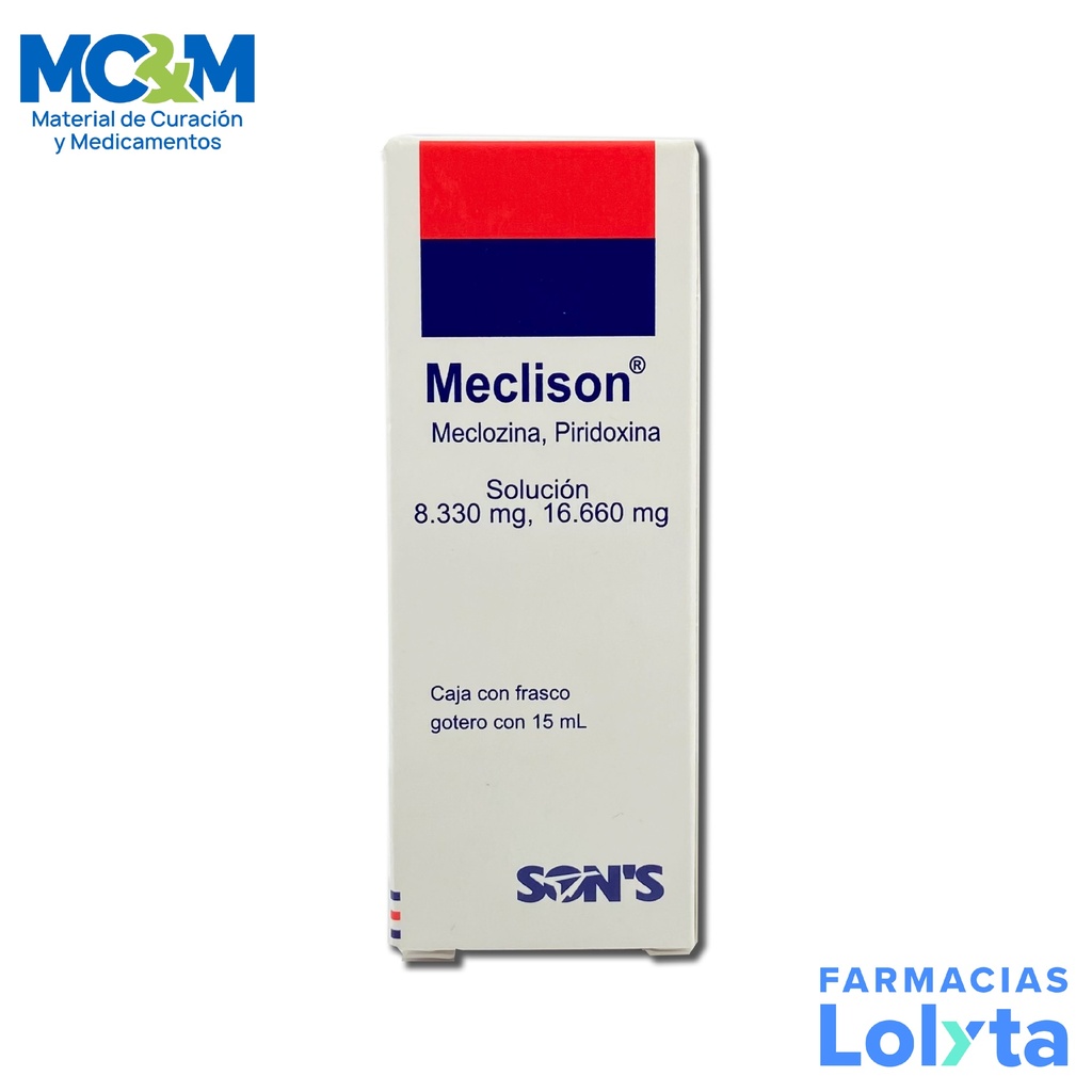 MECLOZINA PIRIDOXINA SOL GOTAS 8.33/16.660 MG C/15 ML MECLISON LAB SONS