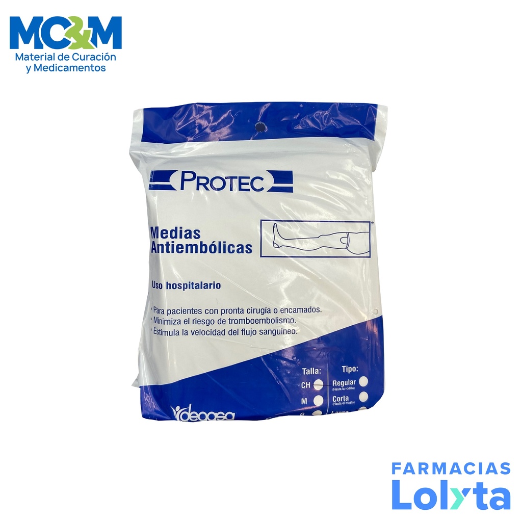 MEDIA ANTIEMBOLICA CHICA LARGA AL MUSLO PROTEC DEGASA 1608300