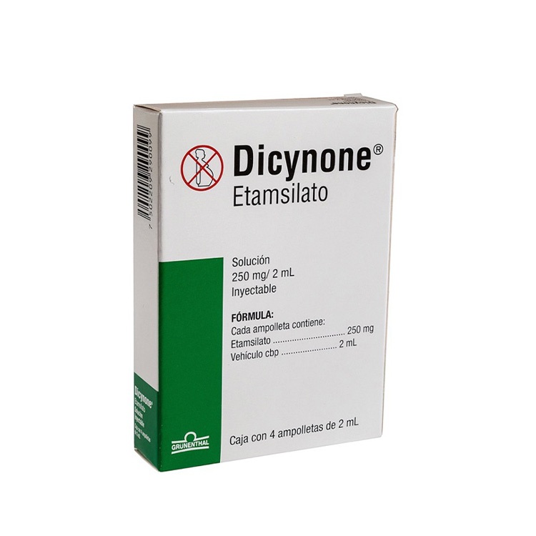 DICYNONE SOL INY 250 MG/2 ML C/4 AMP ETAMSILATO LAB GRUNENTHAL