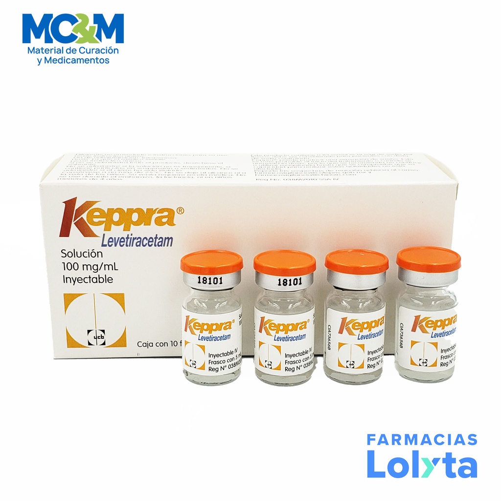 KEPPRA IV SOL INY 100 MG/ML C/10 AMP LEVETIRACETAM LAB UCB PHARMA