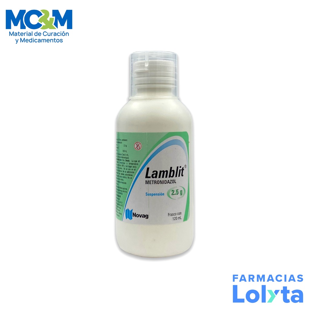 [601] METRONIDAZOL SUSPENSION 2.5 G (125 MG) C/120 ML LAMBLIT NOVAG