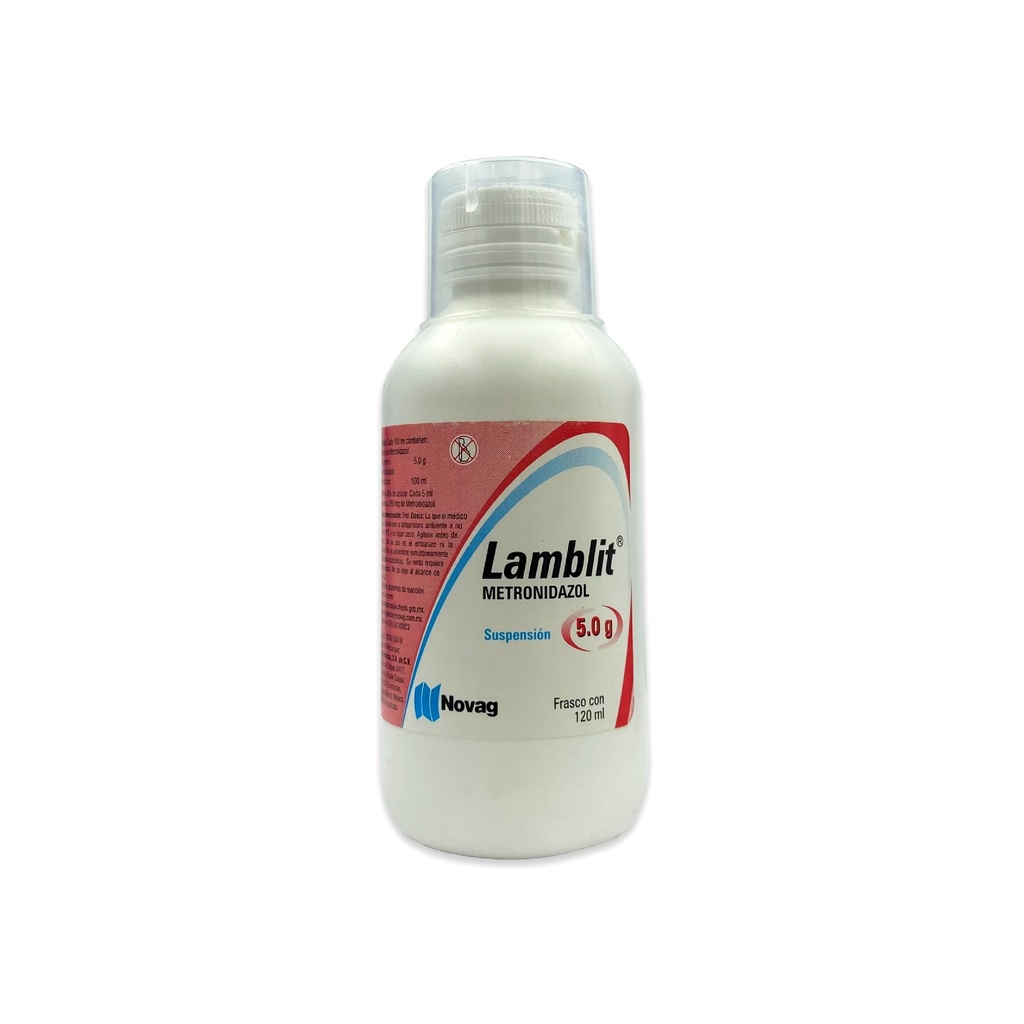 METRONIDAZOL SUSPENSION 5 G (250 MG) C/120 ML LAMBLIT NOVAG