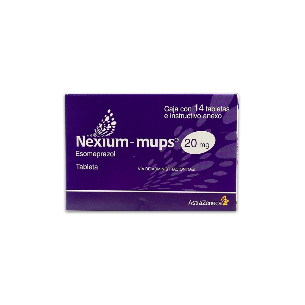 NEXIUM-MUPS 20 MG C/14 TAB ESOMEPRAZOL LAB ASTRAZENECA