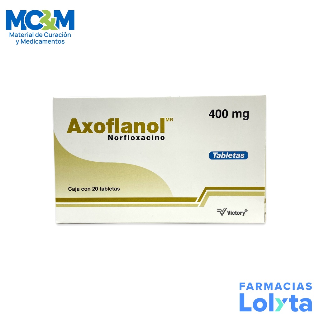 NORFLOXACINO 400 MG C/20 TAB AXOFLANOL LAB VICTORY