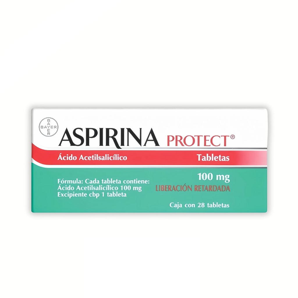 [629] ASPIRINA PROTECT 100 MG C/28 TAB LIBERACION RETARDADA ACIDO ACETILSALICILICO LAB BAYER