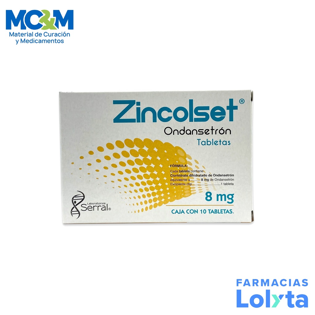 ONDANSETRON 8 MG C/10 TAB ZINCOLSET LAB SERRAL