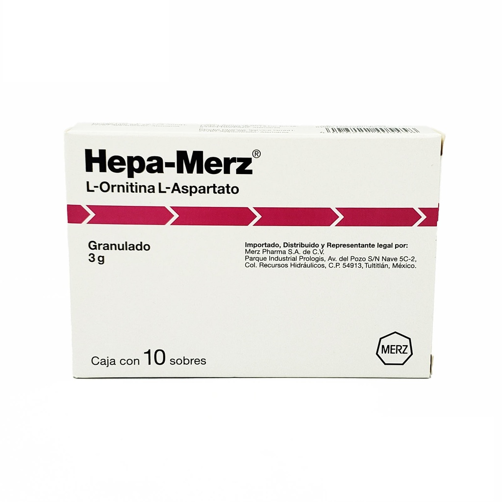 HEPA-MERZ 3 G ORAL C/10 SOBRES GRANULADO L-ORNITINA L-ASPARTATO LAB MERZ