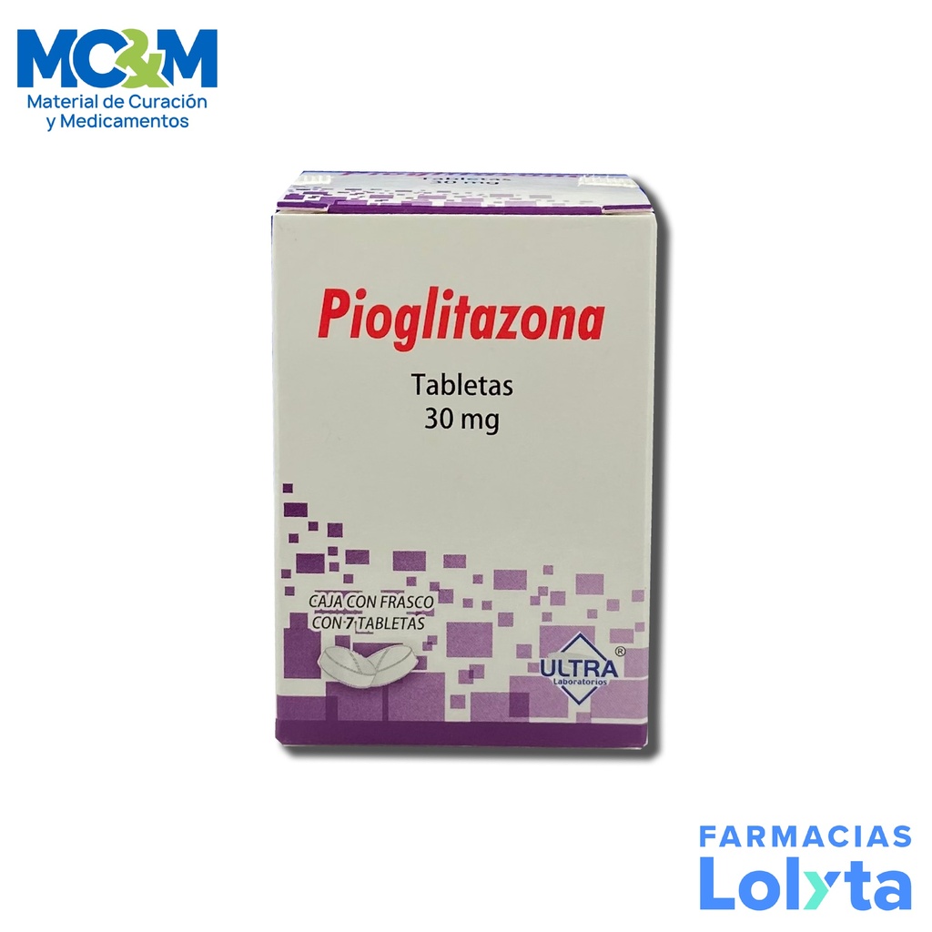 PIOGLITAZONA 30 MG C/7 TAB LAB ULTRA