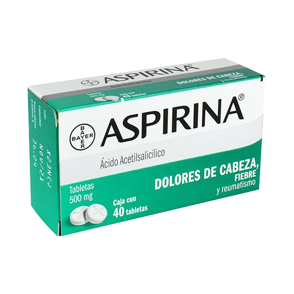 [660] ASPIRINA 500 MG C/40 TAB ACIDO ACETILSALICILICO LAB BAYER