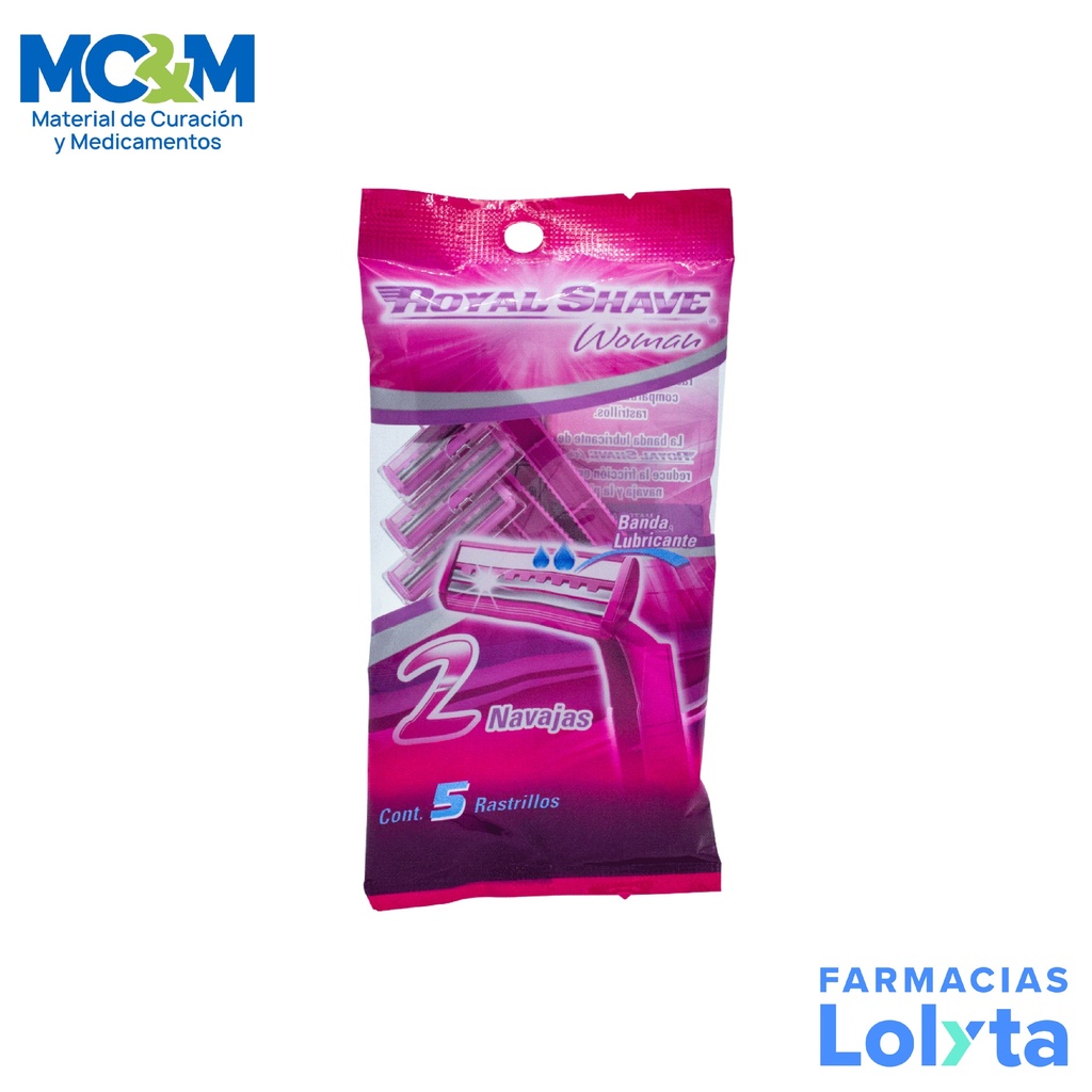RASTRILLO 2 NAVAJAS C/5 PZAS WOMAN ROYAL SHAVE