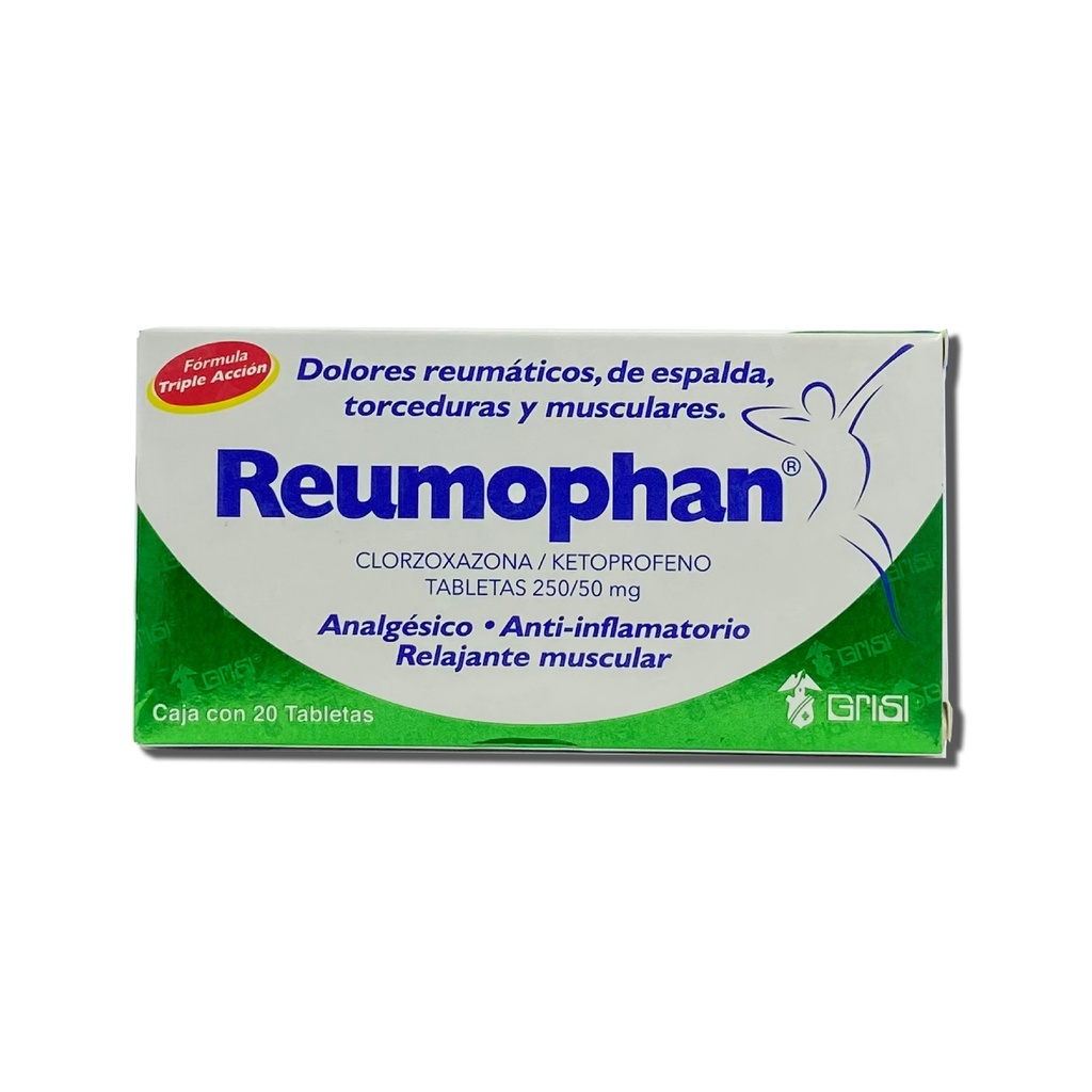 REUMOPHAN 250/50 MG C/20 TAB CLORZOXAZONA KETOPROFENO LAB GRISI