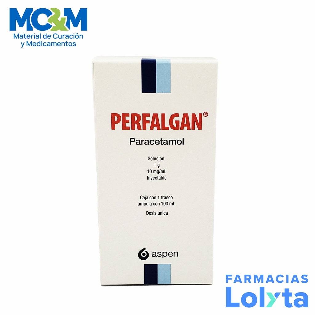 PERFALGAN SOL INY 1 G/100 ML (10 MG/ML) PARACETAMOL LAB ASPEN