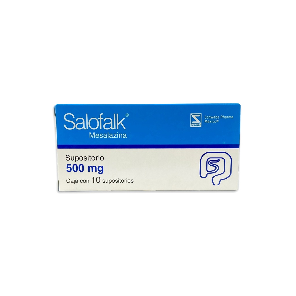 SALOFALK 500MG C/10 SUP MESALAZINA LAB SCHWABE
