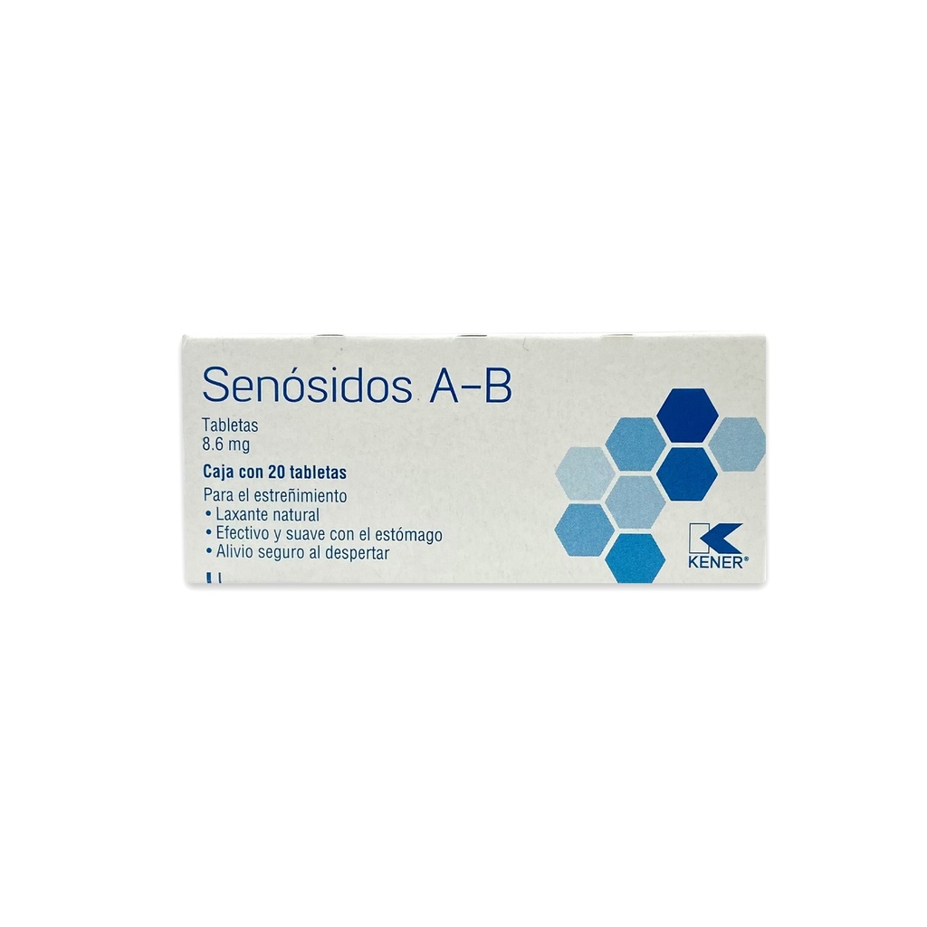 SENOSIDOS A-B 8.6MG C/20 TAB LAB KENER
