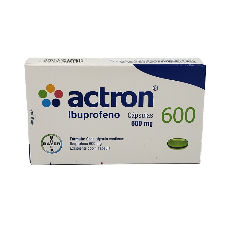 ACTRON 600 MG C/10 CAP IBUPROFENO LAB BAYER