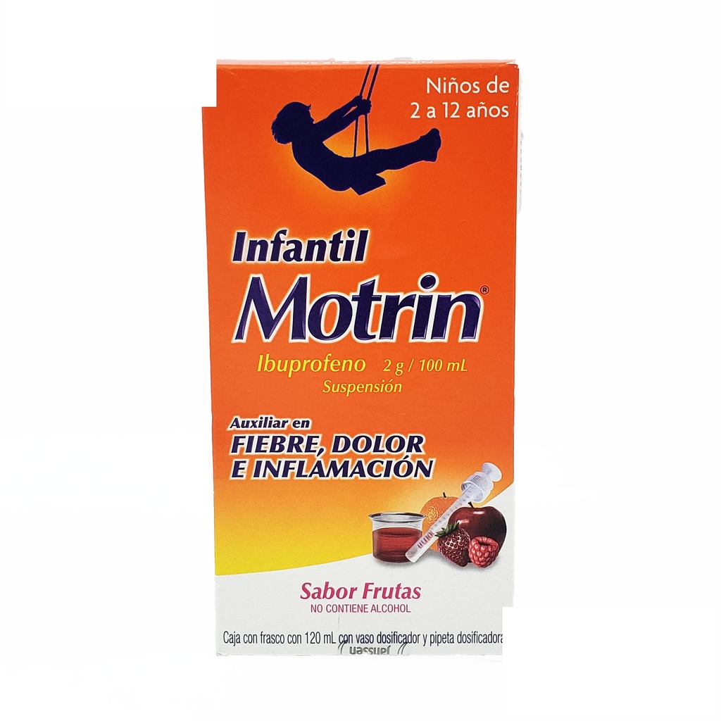 [719] MOTRIN INFANTIL SUSPENSION 2 G/100 ML FCO C/120 ML IBUPROFENO LAB JANSSEN-CILAG