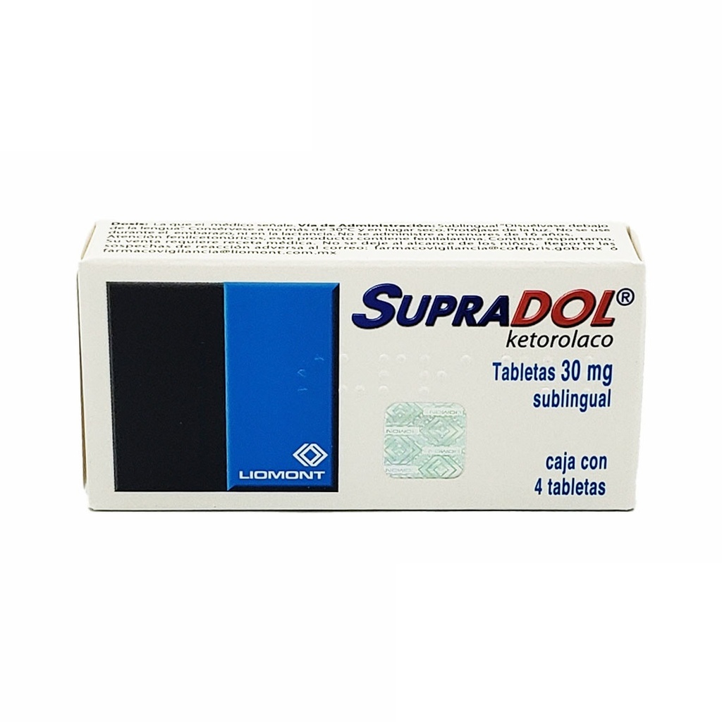 [755] SUPRADOL 30 MG SUBLINGUAL C/4 TAB KETOROLACO LAB LIOMONT