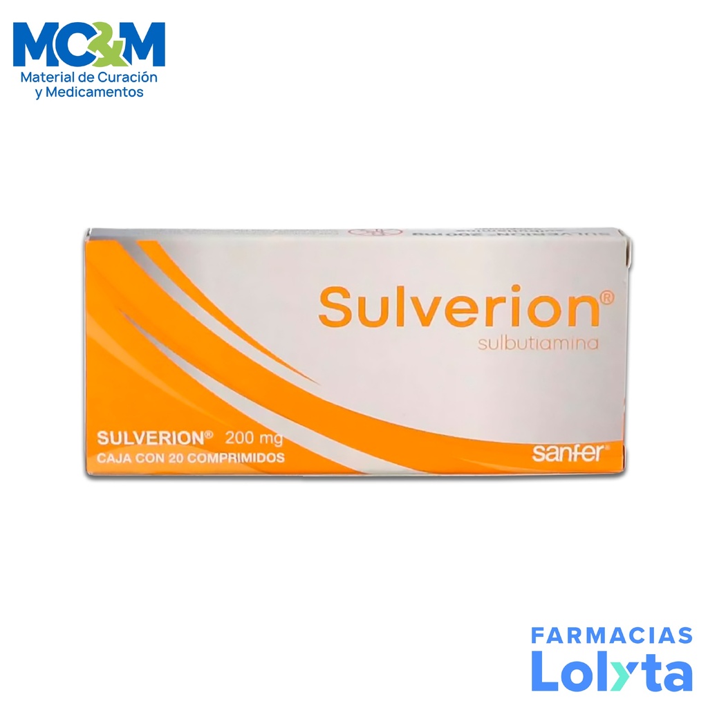 SULVERION 200 MG C/20 CPR SULBUTIAMINA LAB SANFER