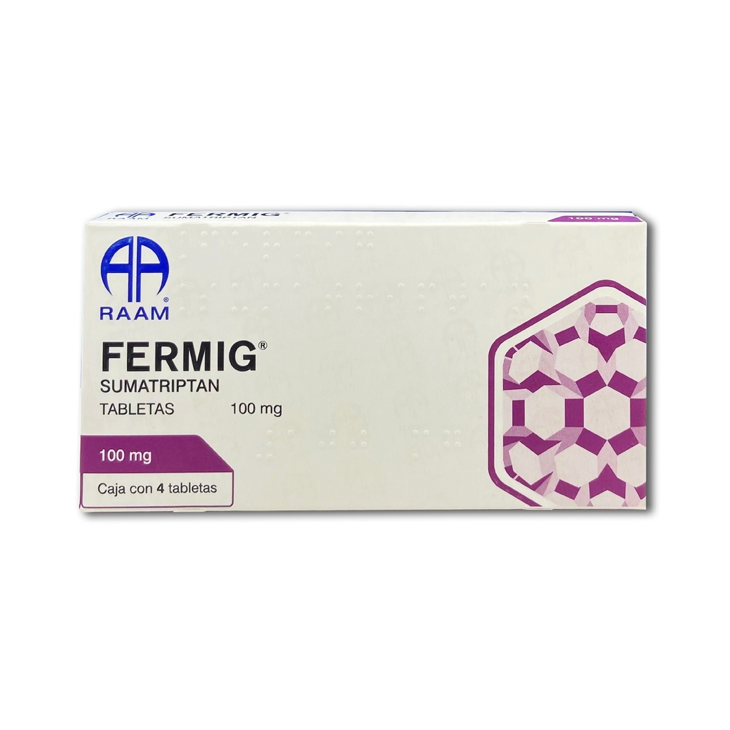 [763] SUMATRIPTAN 100MG C/4 TAB FERMIG LAB RAAM