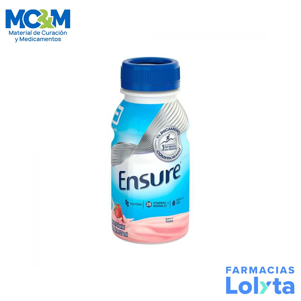 SUPLEMENTO ALIMENTICIO ENSURE 237 ML FRESA LAB ABBOTT