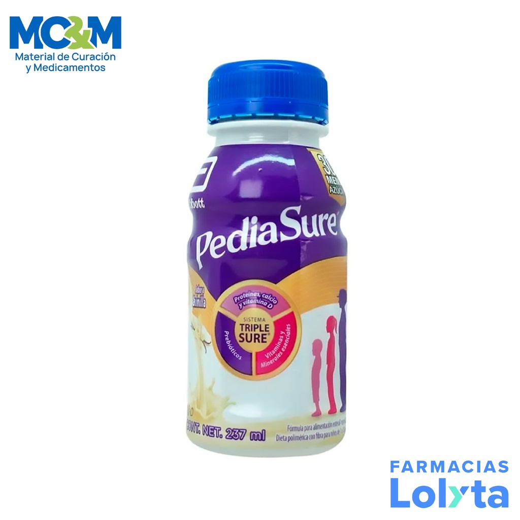 SUPLEMENTO ALIMENTICIO PEDIASURE VAINILLA C/237 ML LAB ABBOTT