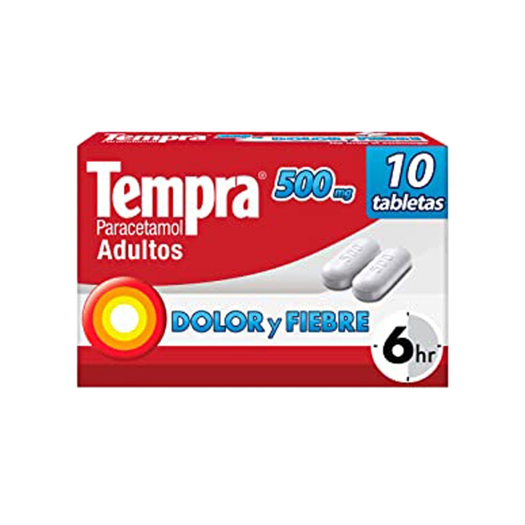 TEMPRA 500 MG PARACETAMOL C/10 TAB LAB RECKITT