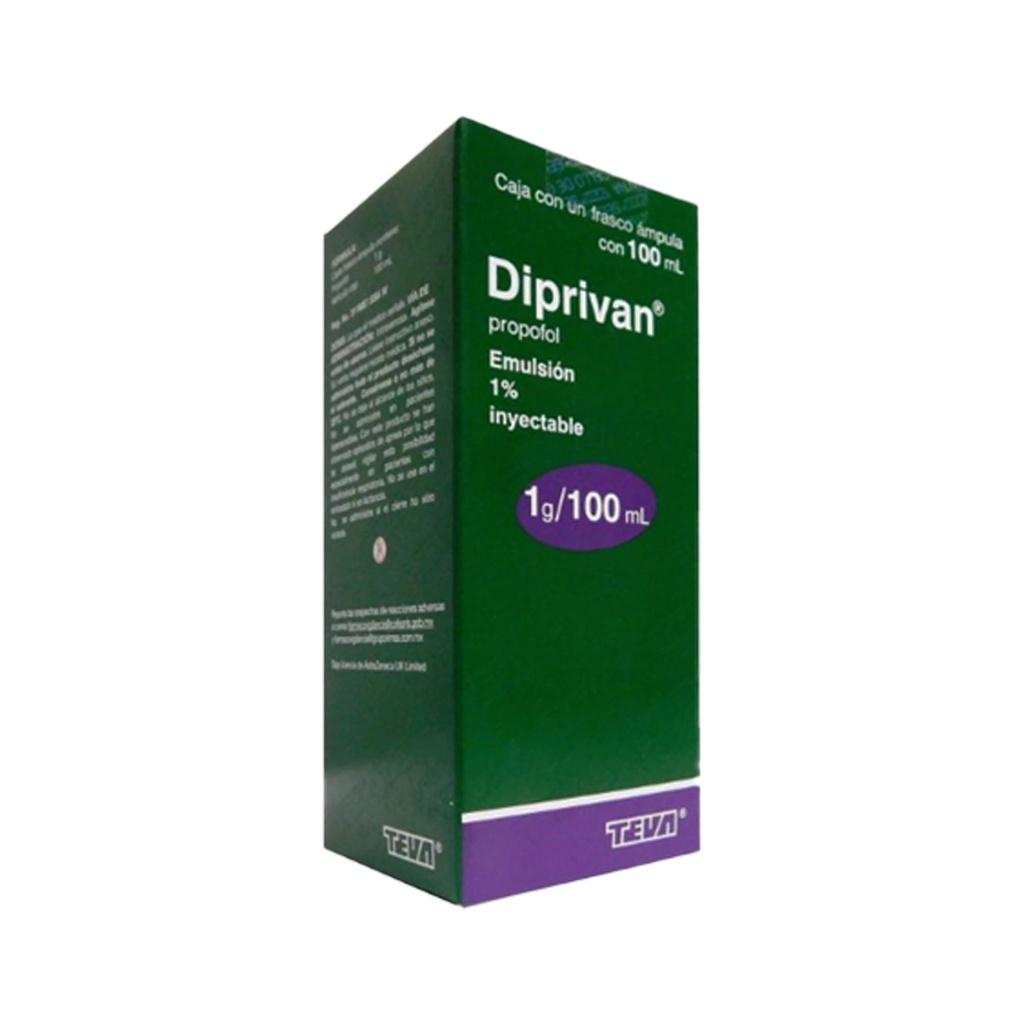 DIPRIVAN EMULSION INY 1 G/100 ML PROPOFOL LAB TEVA