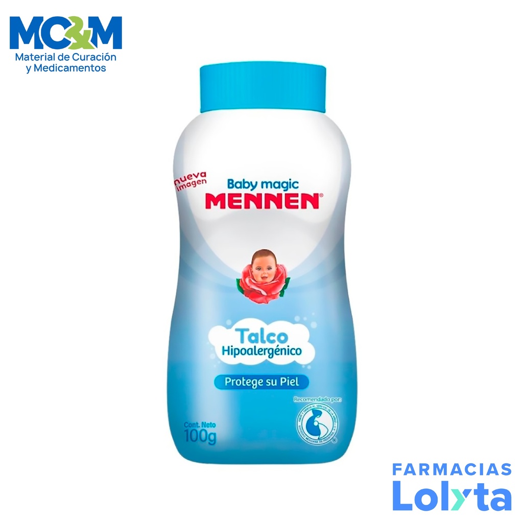TALCO PARA BEBE BABY MAGIC AZUL C/100 G MENNEN