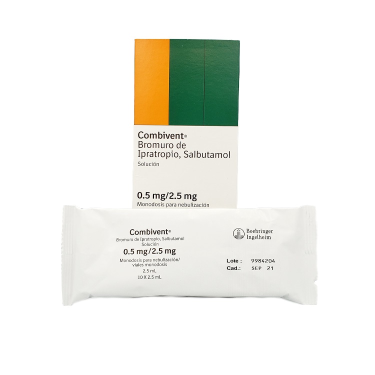 COMBIVENT SOL P/NEBULIZAR 0.5/2.5 MG/2.5 ML C/10 AMP BROMURO DE IPRATROPIO SALBUTAMOL LAB BOEHRINGER