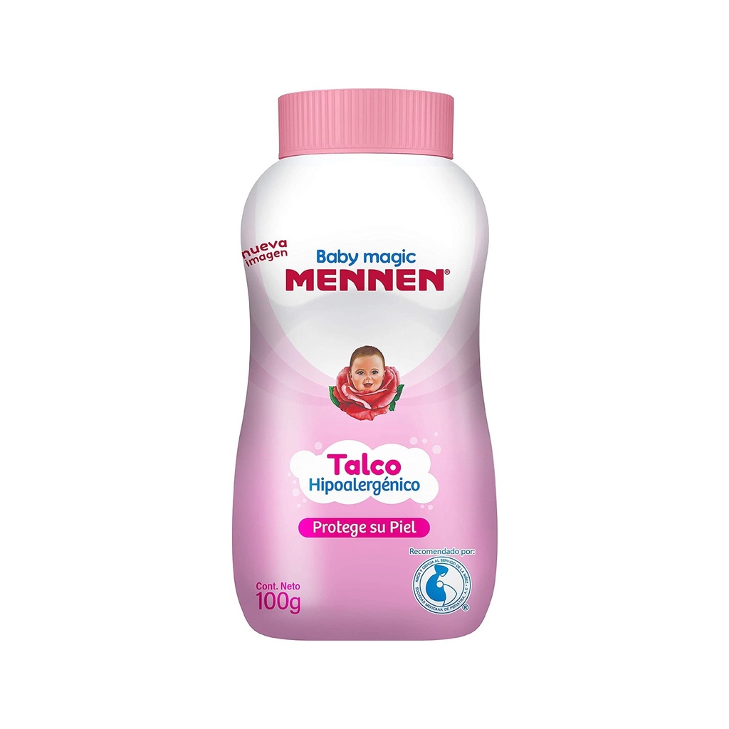 [851] TALCO PARA BEBE BABY MAGIC ROSA C/100G MENNEN