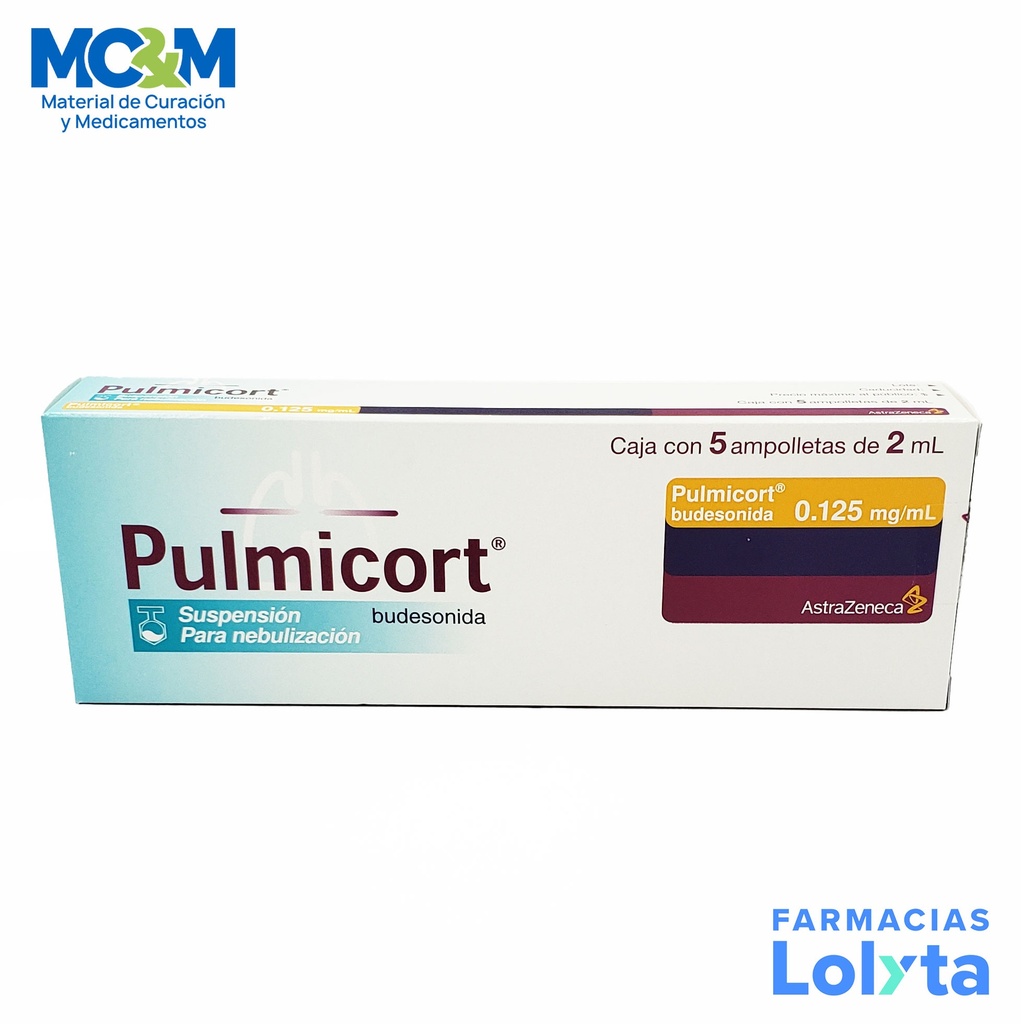 PULMICORT SUSP P/NEBULIZAR 0.125 MG/ML C/5 AMP 2 ML BUDESONIDA LAB ASTRAZENECA