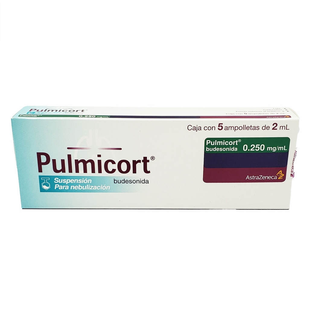 PULMICORT SUSP P/NEBULIZAR 0.250 MG/ML C/5 AMP 2 ML BUDESONIDA LAB ASTRAZENECA