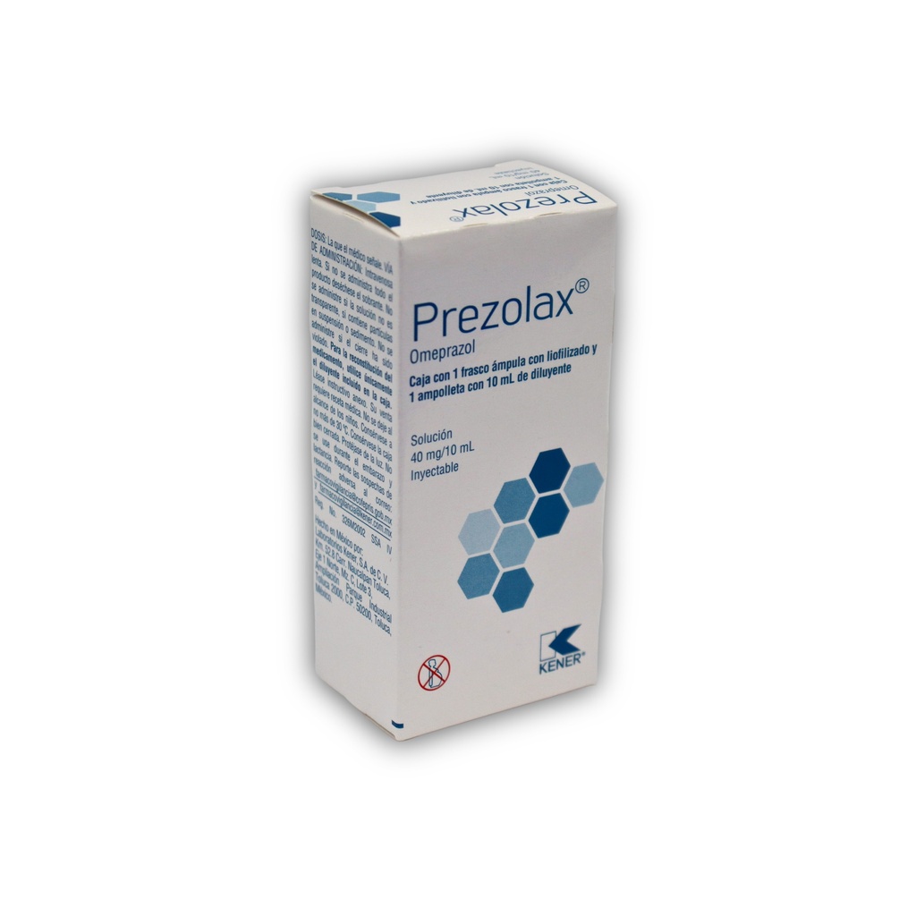 OMEPRAZOL SOL INY 40 MG/10 ML PREZOLAX LAB KENER