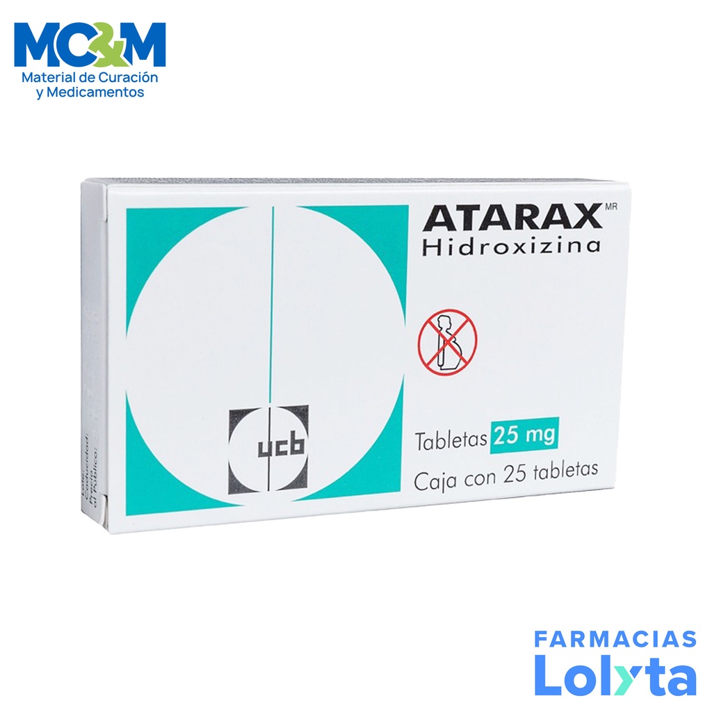 ATARAX 25 MG C/25 TAB HIDROXIZINA LAB UCB