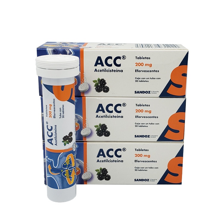 ACC EFERVESCENTE 200 MG ACETILCISTEINA C/20 TAB LAB SANDOZ