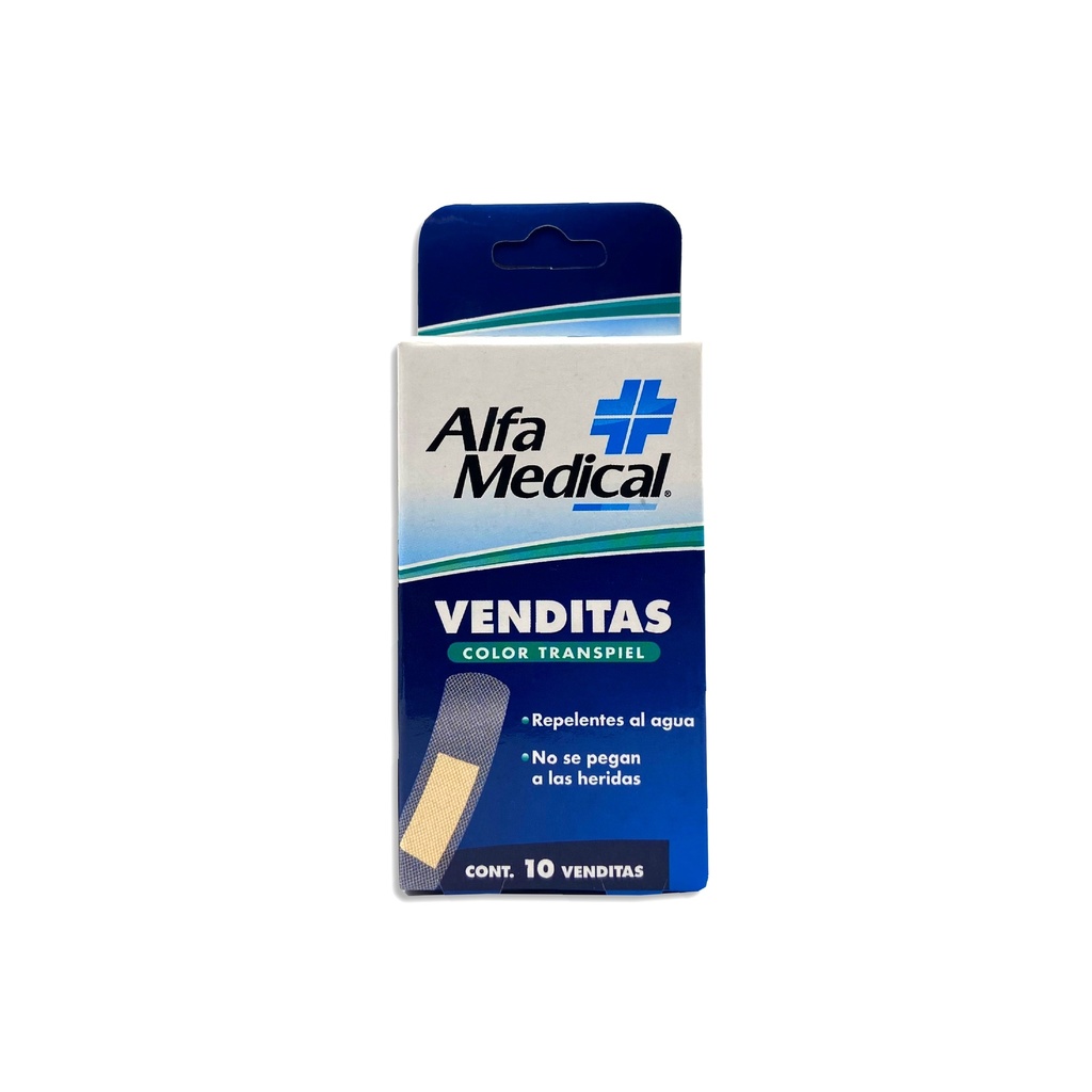 [964] VENDITAS TRANSPIEL 72 X 19 MM C/10 PZAS ALFA MEDICAL (CURITA)