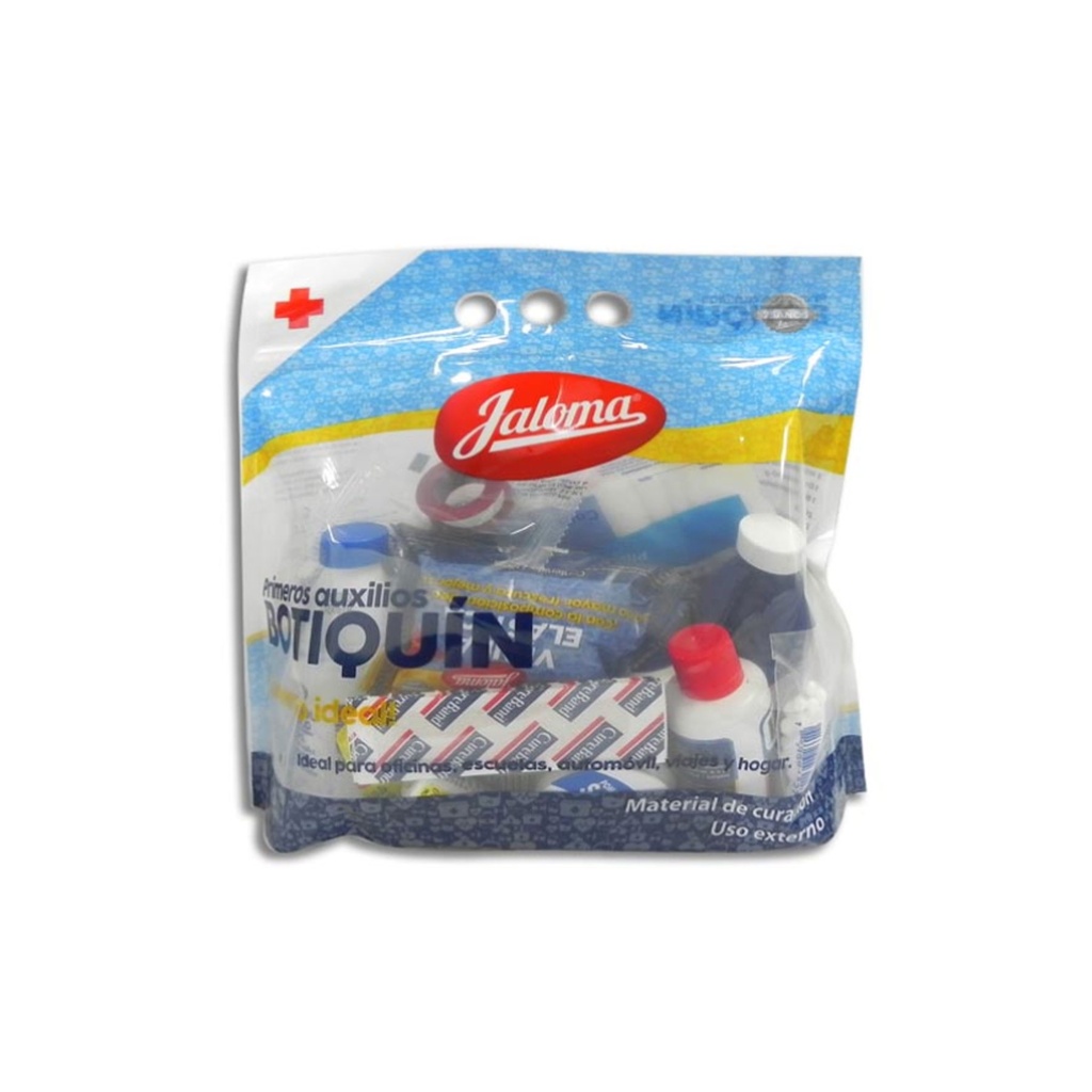 MINI BOTIQUIN PRIMEROS AUXILIOS CONTENIDO ESENCIAL JALOMA