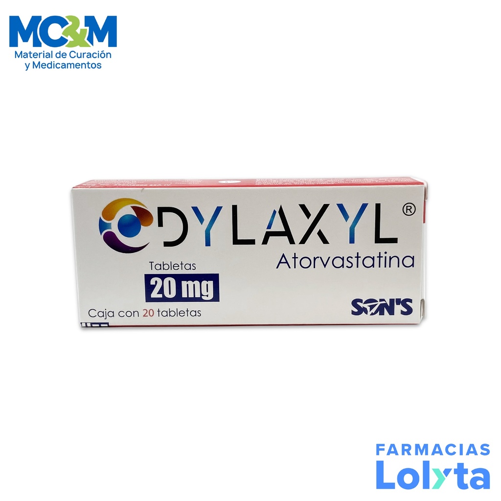 ATORVASTATINA 20 MG C/20 TAB DYLAXYL LAB SONS