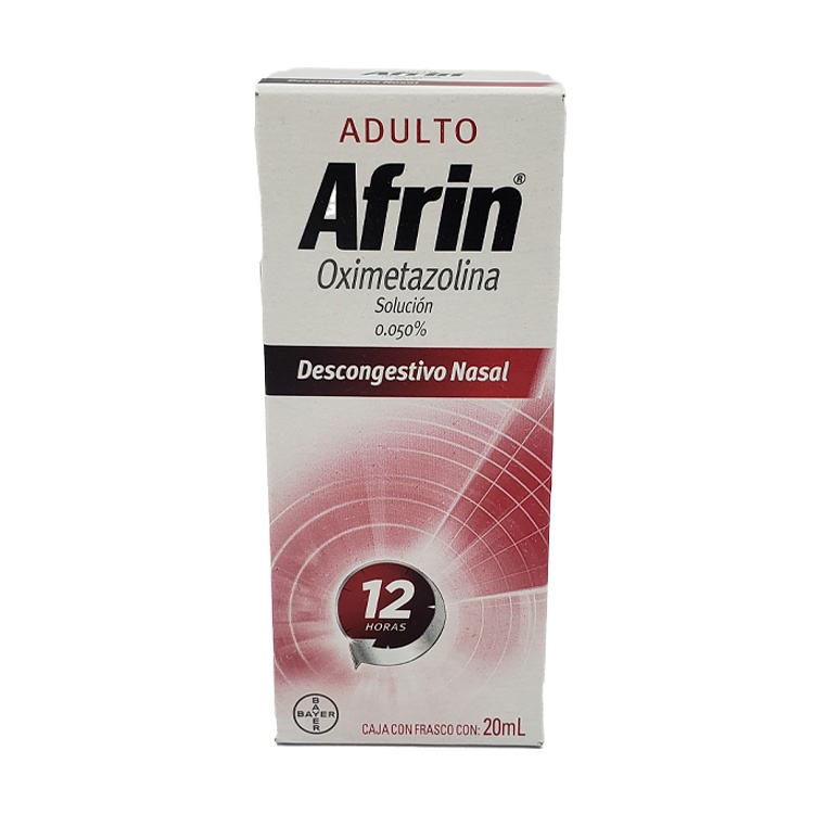 AFRIN ADULTO DESCONGESTIVO NASAL SOL 0.050% C/20 ML OXIMETAZOLINA LAB BAYER