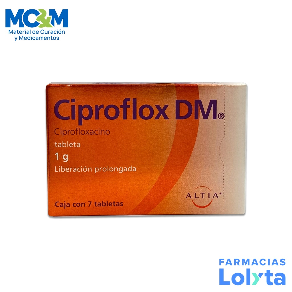 CIPROFLOX DM 1G CIPROFLOXACINO C/7 TAB ALTIA